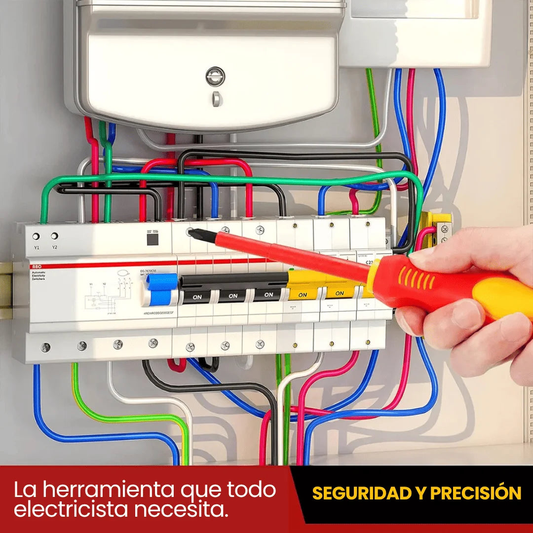 PACK X 13 DESTORNILLADORES DIELÉCTRICOS + PROBADOR DE CORRIENTE