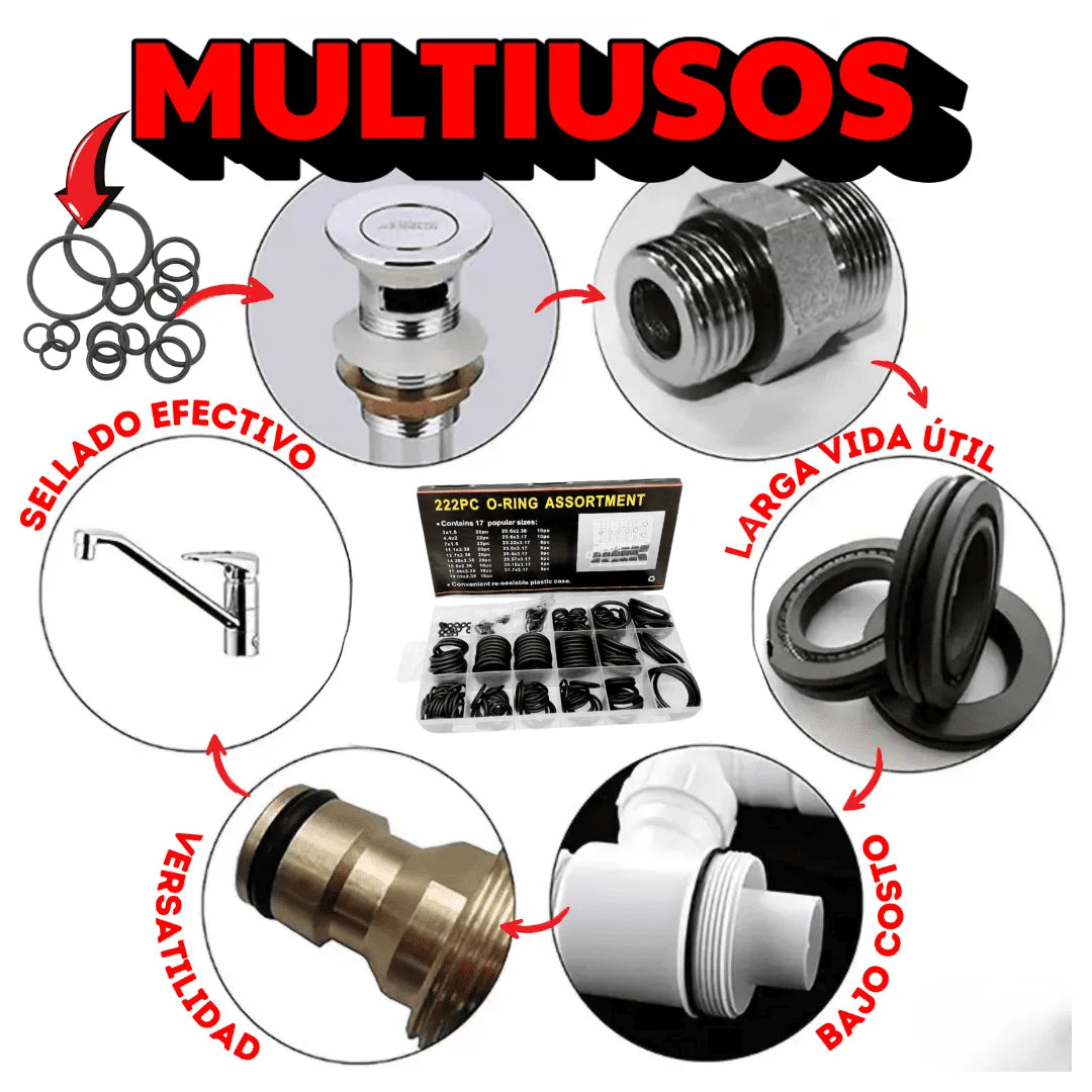 PACK X 222 DE EMPAQUES TIPO O-RING