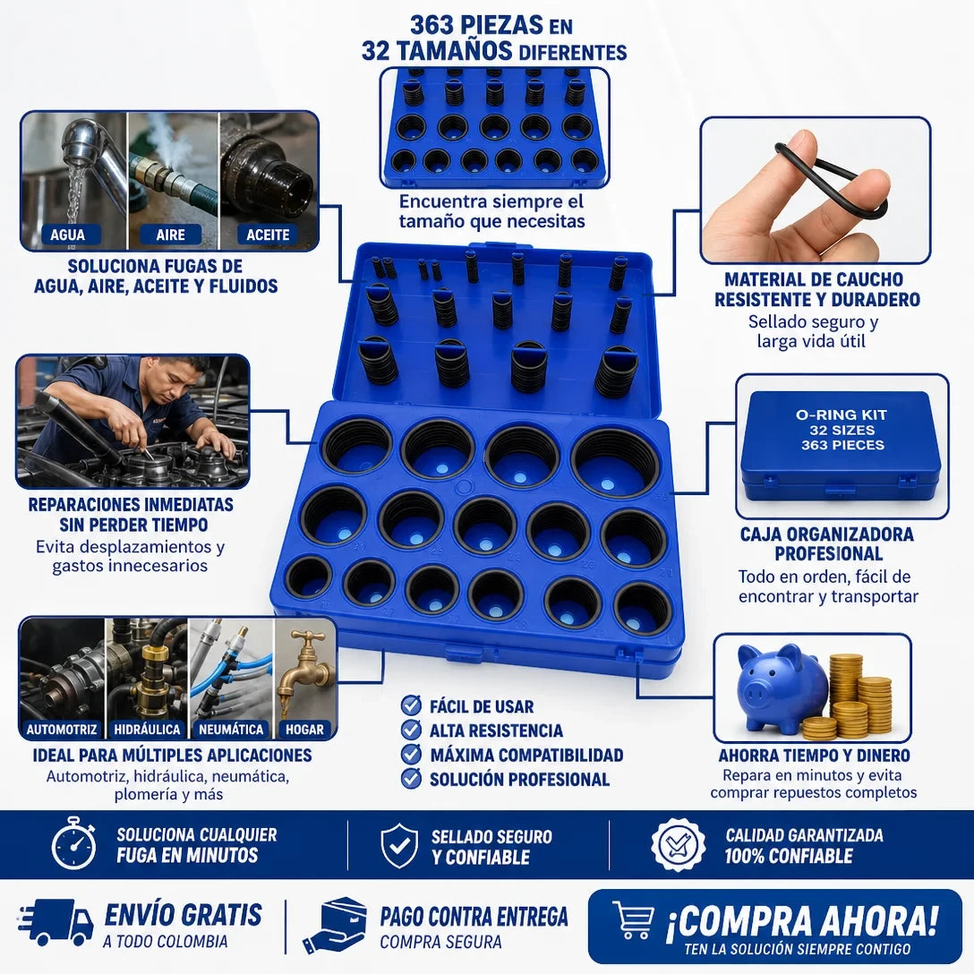 KIT X 363 DE EMPAQUES TIPO O-RING