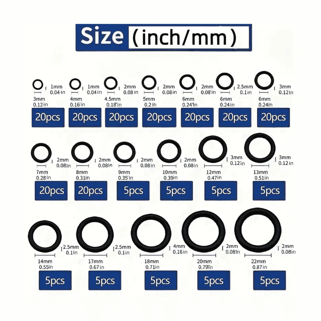 PACK X 222 DE EMPAQUES TIPO O-RING