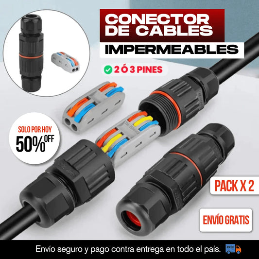 PAGA 1 Y LLEVA 2 CONECTOR DE CABLES IMPERMEABLE