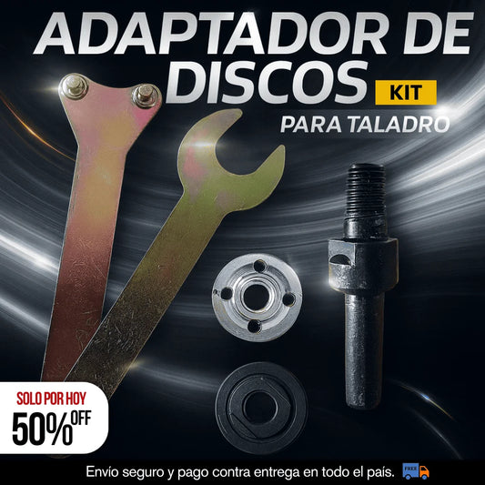KIT ADAPTADOR DE DISCOS PARA TALADRO
