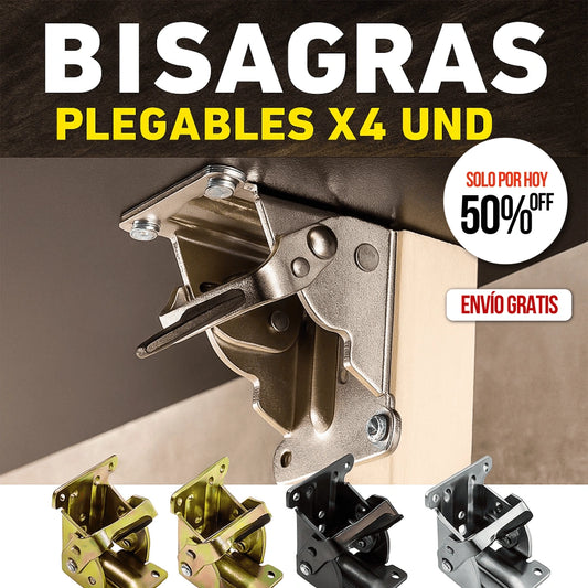 PACK X 4 BISAGRAS PLEGABLES PARA MUEBLES