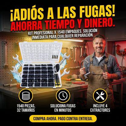 KIT X 1540 DE EMPAQUES TIPO O-RING + GANCHOS EXTRACTORES PICK & HOOK