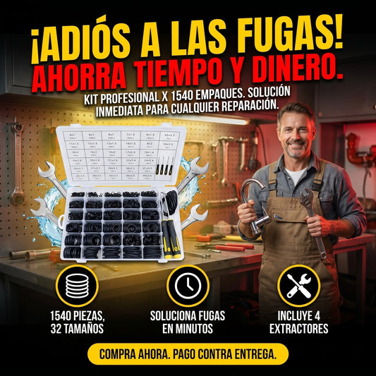 KIT X 1540 DE EMPAQUES TIPO O-RING + GANCHOS EXTRACTORES PICK & HOOK