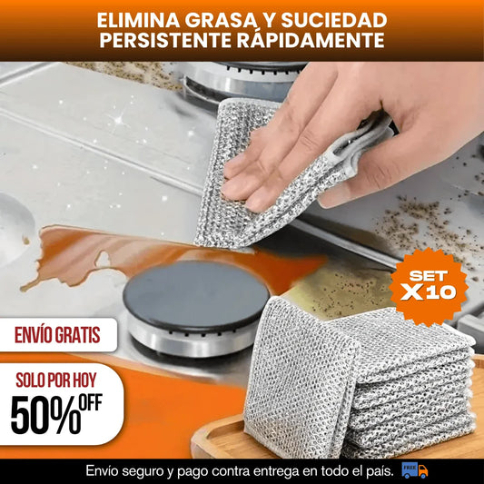 SET X 10 PAÑOS MAGICOS PARA COCINA