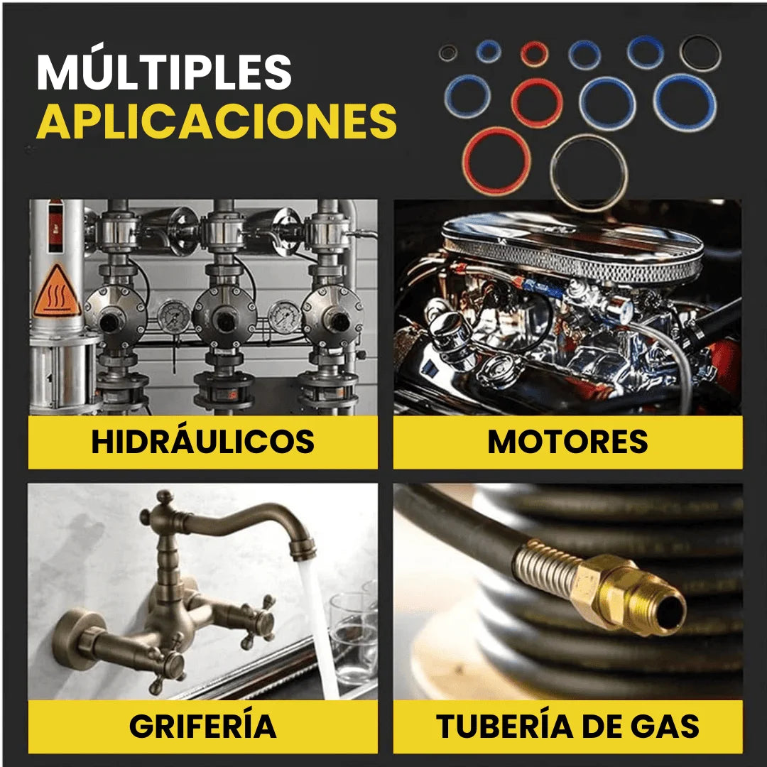 PACK X 245 DE ARANDELAS DE GOMA-METAL