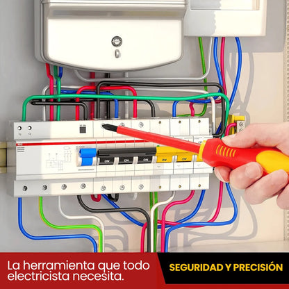 PACK X 13 DESTORNILLADORES DIELÉCTRICOS + PROBADOR DE CORRIENTE