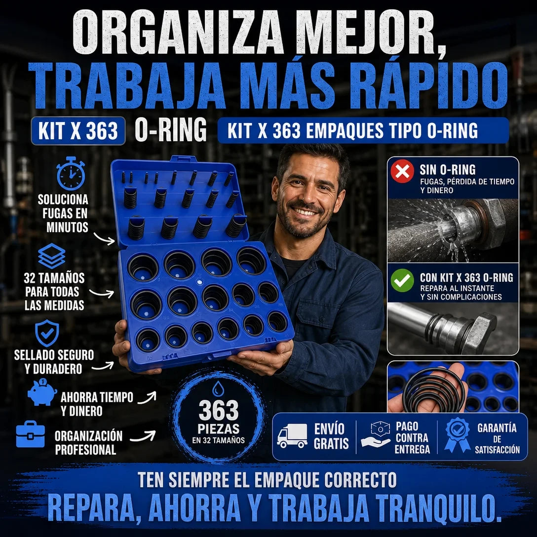 KIT X 363 DE EMPAQUES TIPO O-RING