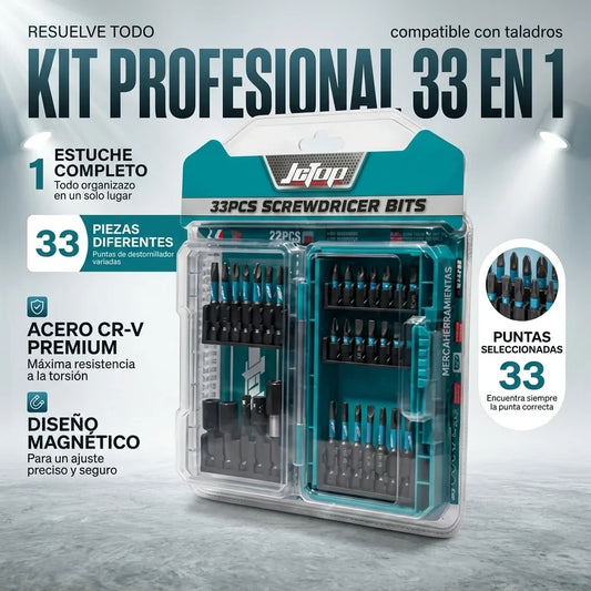 SET PROFESIONAL 33 EN 1 PUNTAS MAGNETICAS