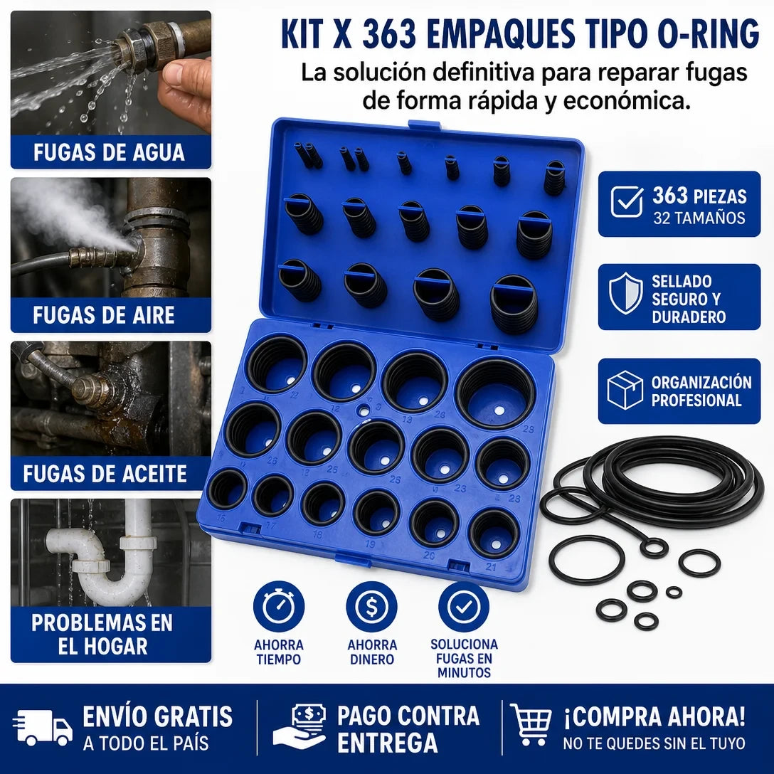 KIT X 363 DE EMPAQUES TIPO O-RING