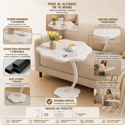 MESA AUXILIAR COFFEE EN FORMA DE FLOR