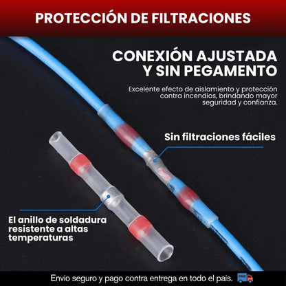 PACK X 100 CONECTORES TERMORETRACTIL