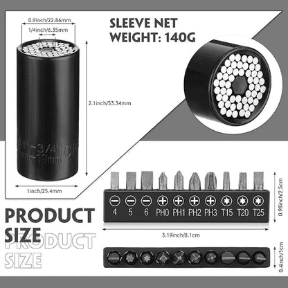 KIT X 32 LLAVES EXTENSORAS PARA TALADROS Y DESTORNILLADORES DE IMPACTO