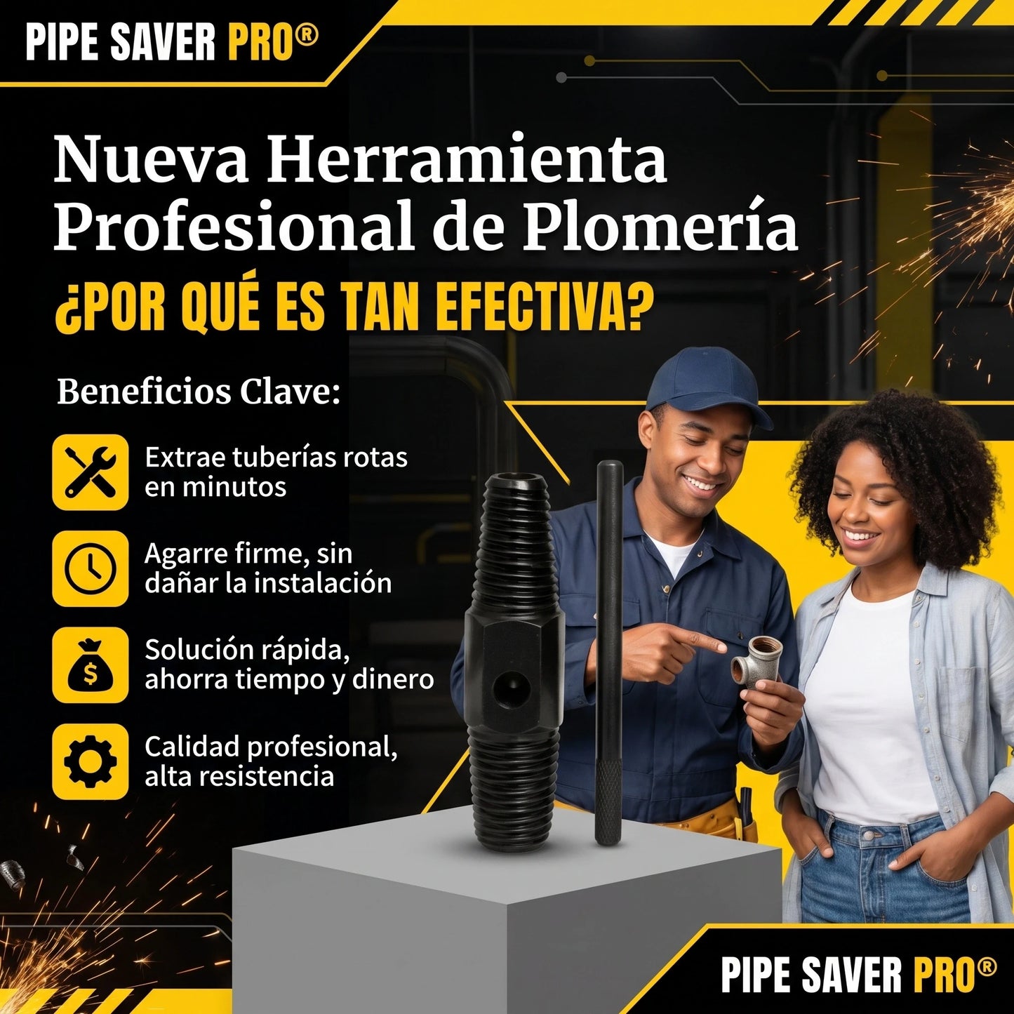 LLAVE EXTRACTOR DE TUBOS PIPE SAVER PRO®