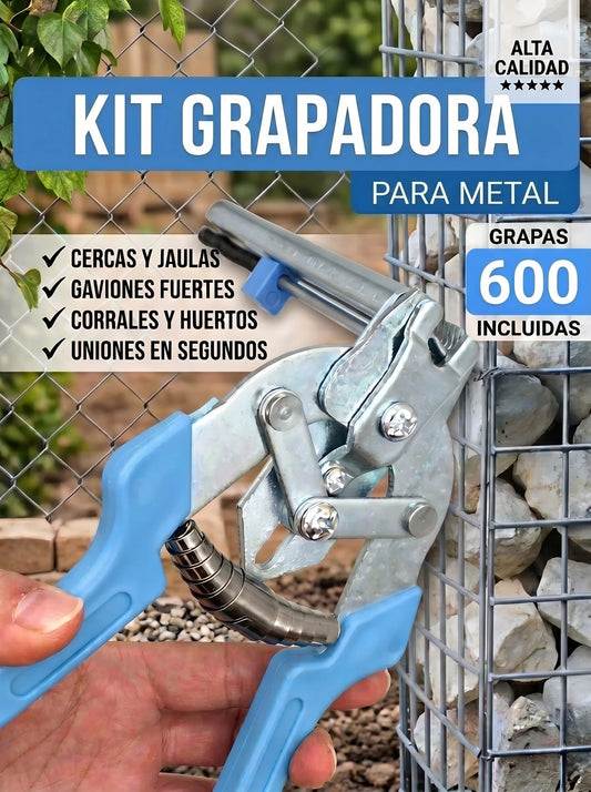KIT GRAPADORA PARA METAL CON 600 GRAPAS
