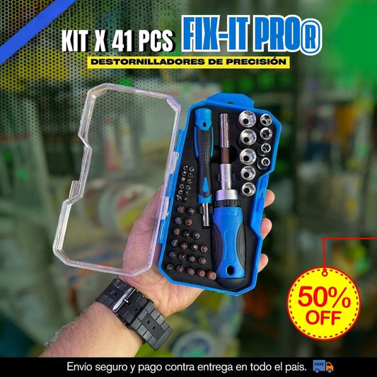 FIX-IT PRO® KIT X 41 PIEZAS DESTORNILLADORES DE PRECISIÓN